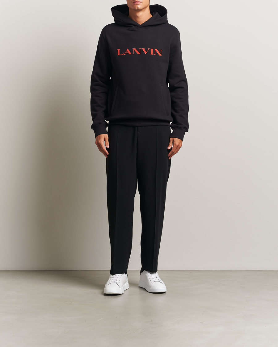 Men | Sweaters & Knitwear | Lanvin | Logo Hoodie Black