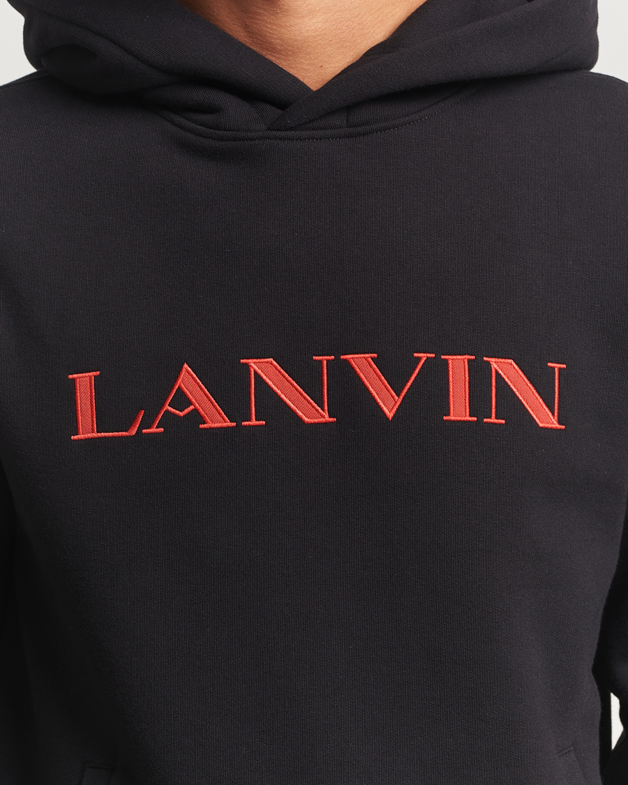 Men | Sweaters & Knitwear | Lanvin | Logo Hoodie Black