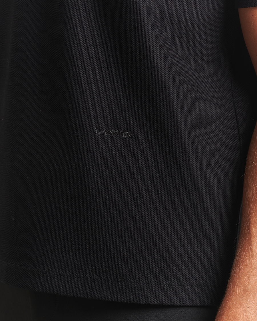 Men | Sweaters & Knitwear | Lanvin | Collar T-shirt Black