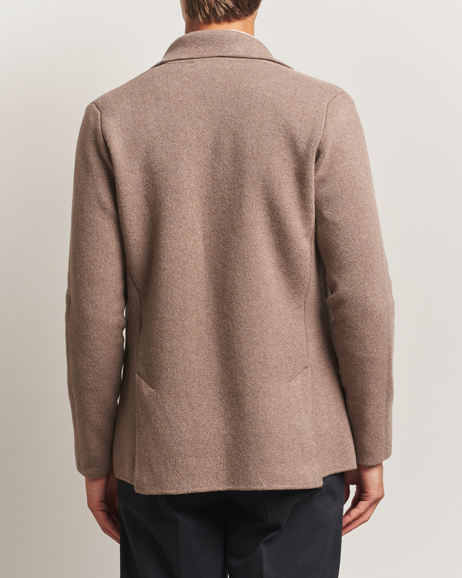 Lardini Knitted Wool Blazer Brown at CareOfCarl.com