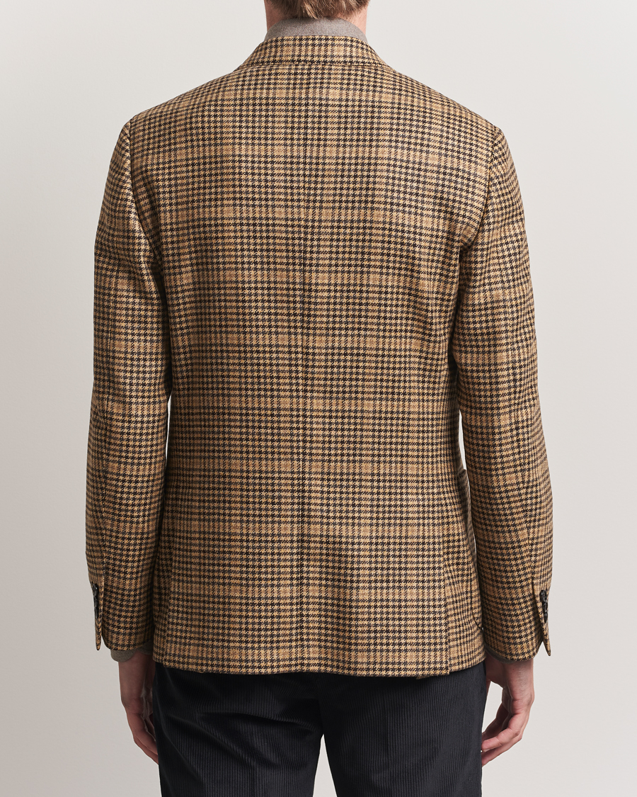 Men | Blazers | Lardini | Wool/Cashmere Houndstooth Overcheck Blazer Brown