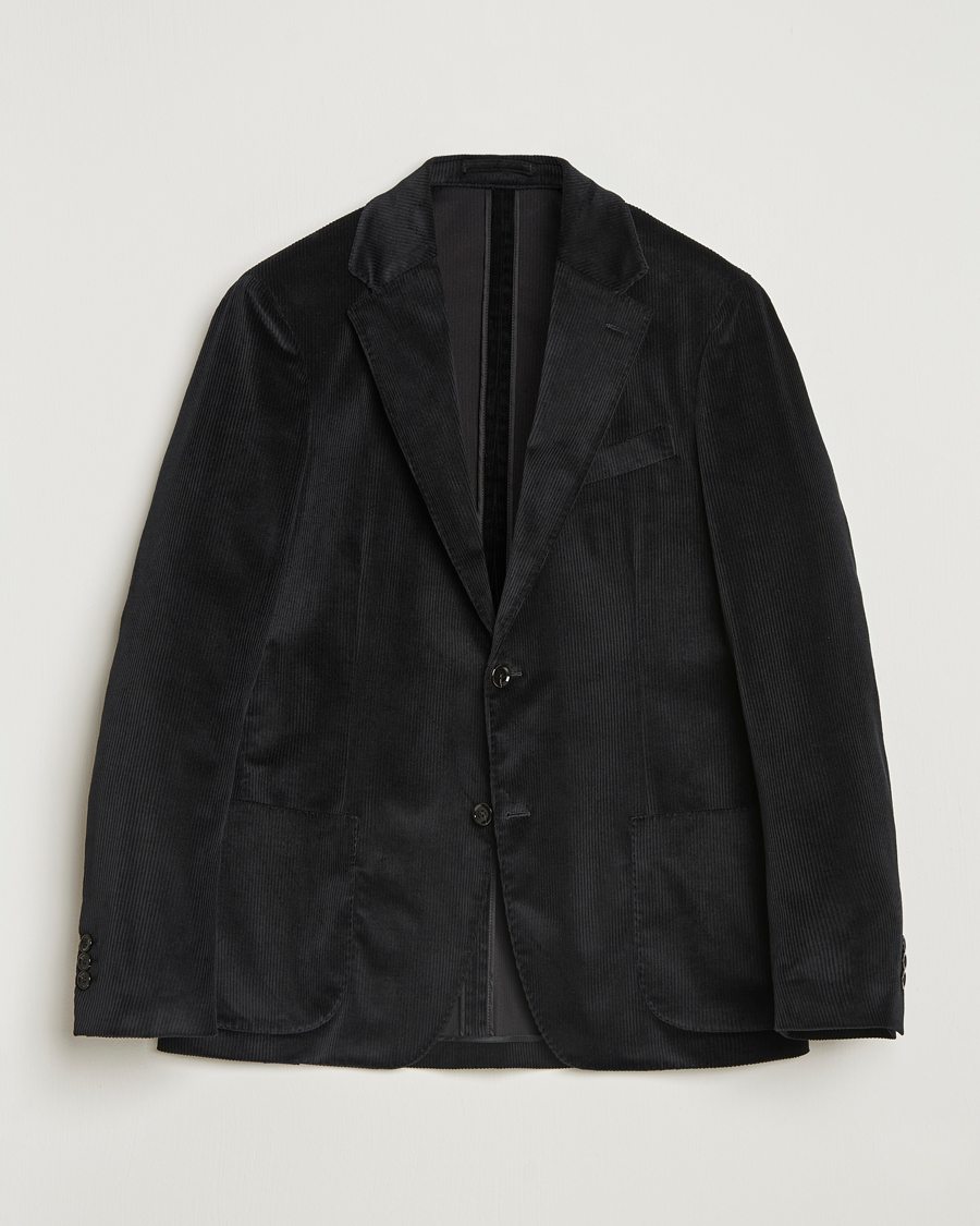 Men | Blazers | Lardini | Cotton Corduroy Blazer Black