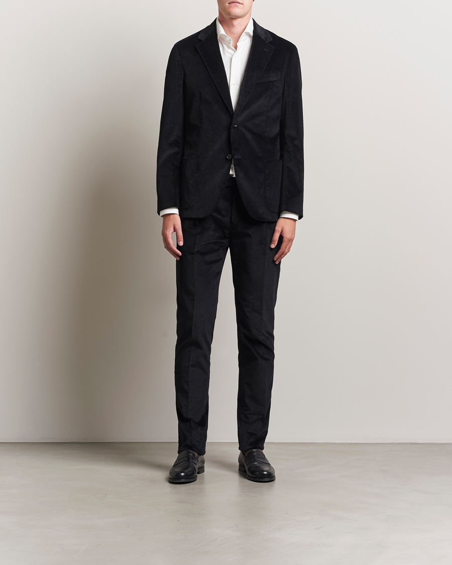Men | Blazers | Lardini | Cotton Corduroy Blazer Black