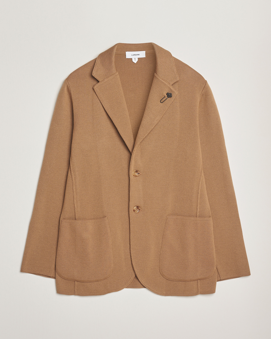 Men | Blazers | Lardini | Knitted Wool Blazer Beige