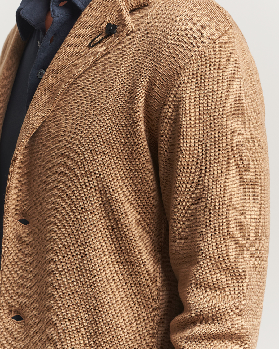Men | Blazers | Lardini | Knitted Wool Blazer Beige