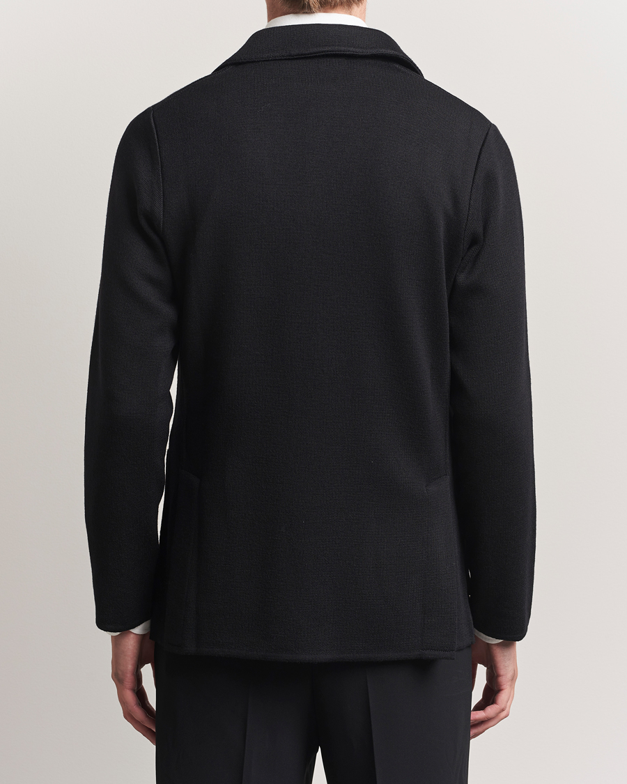 Men | Blazers | Lardini | Knitted Wool Blazer Black