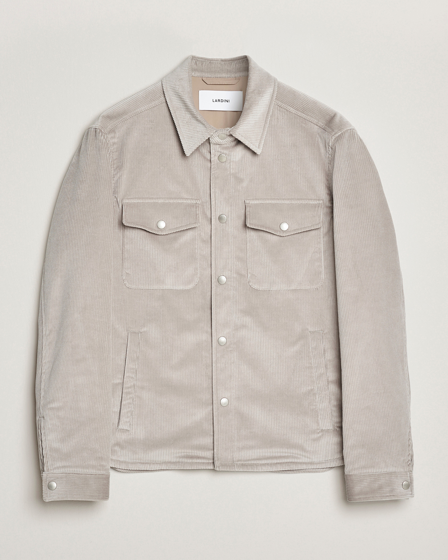Men | Coats & Jackets | Lardini | Corduroy Overshirt Taupe