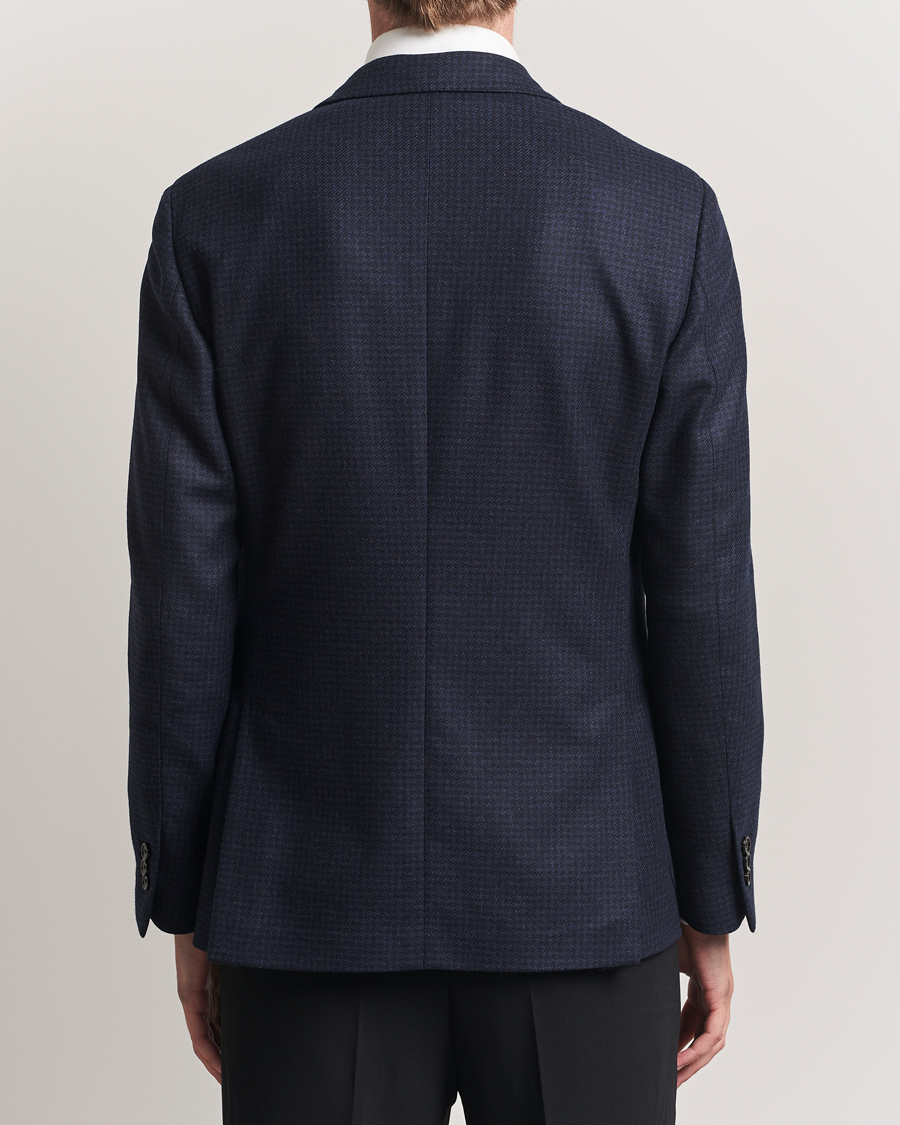 Men | Blazers | Lardini | Checked Wool Blazer Navy