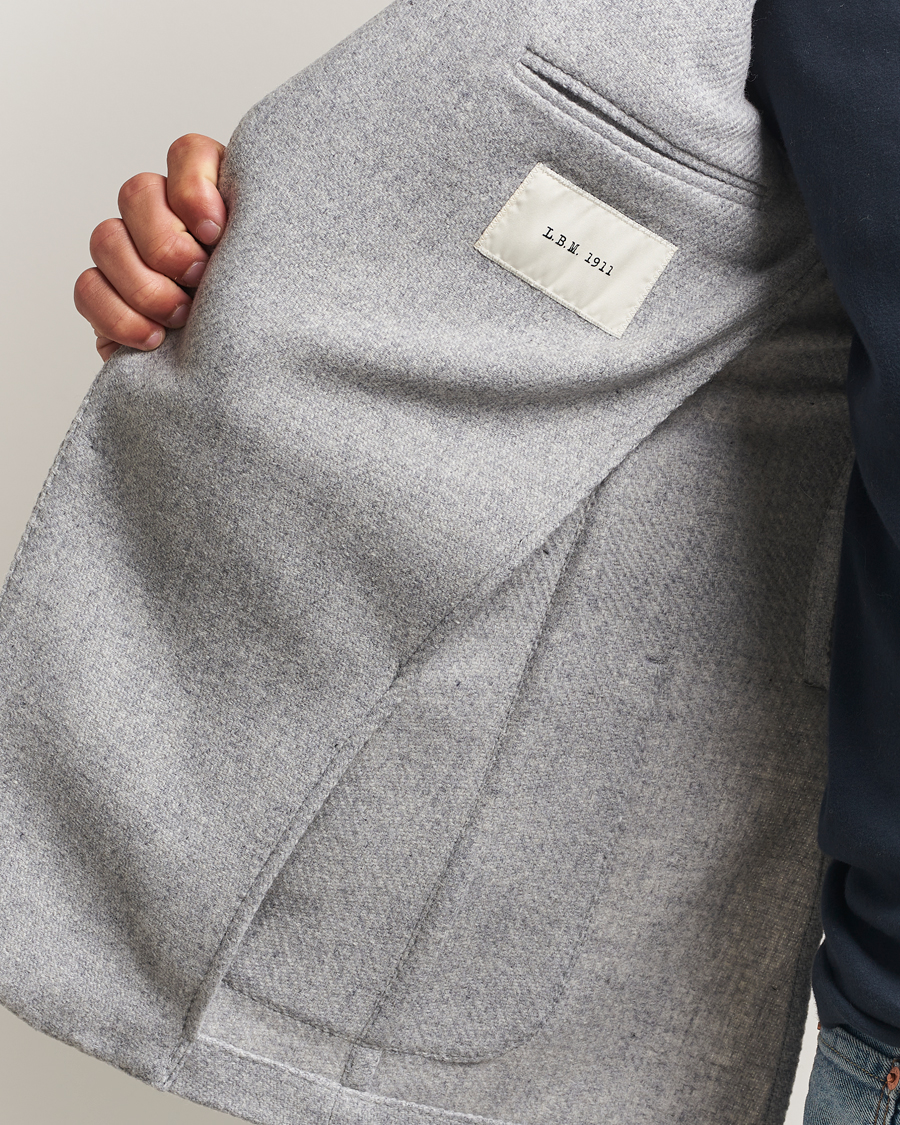 Men | Blazers | L.B.M. 1911 | Jack Fly Knitted Wool Blazer Light Grey