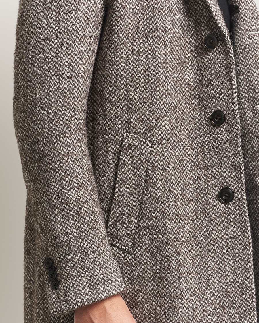 L.B.M. 1911 Structure Wool Coat Brown at CareOfCarl.com