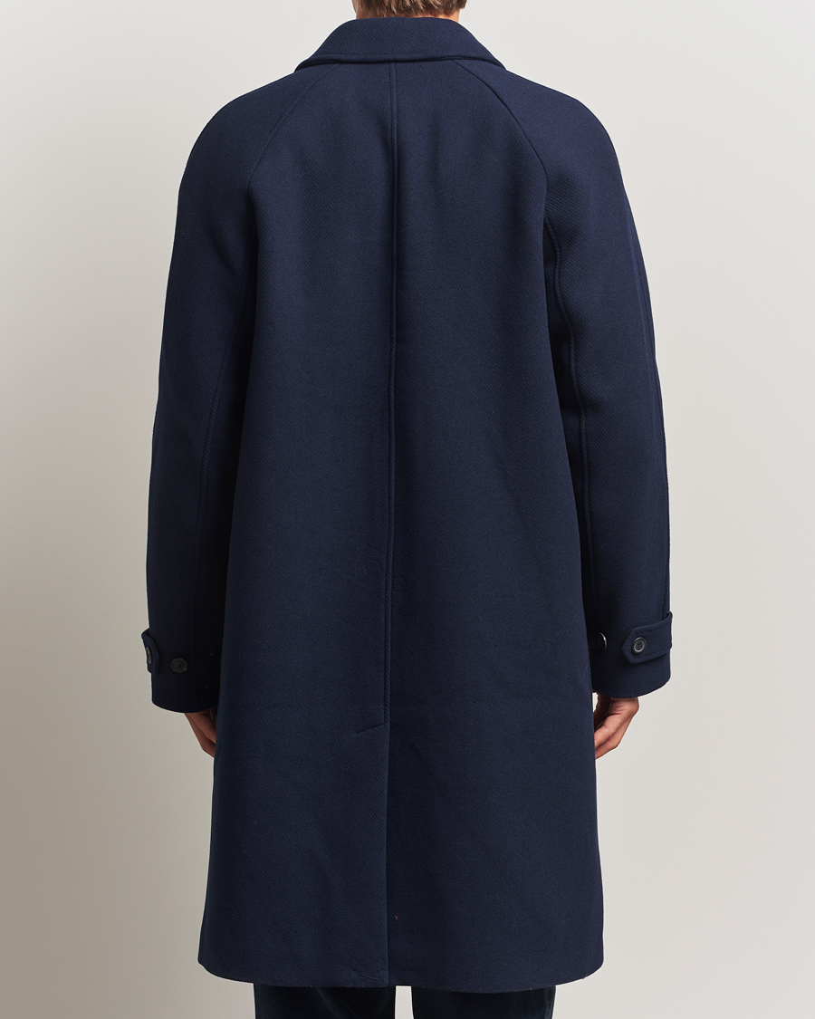 Men | Coats & Jackets | LES DEUX | Michel Solid Raglan Wool Coa Navy