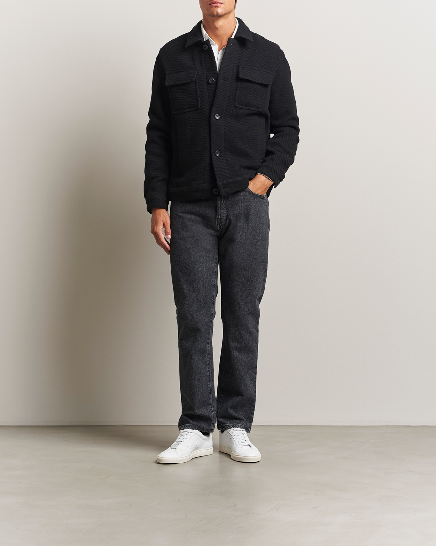 Men | Coats & Jackets | LES DEUX | Nash Twill Wool Jacket Black