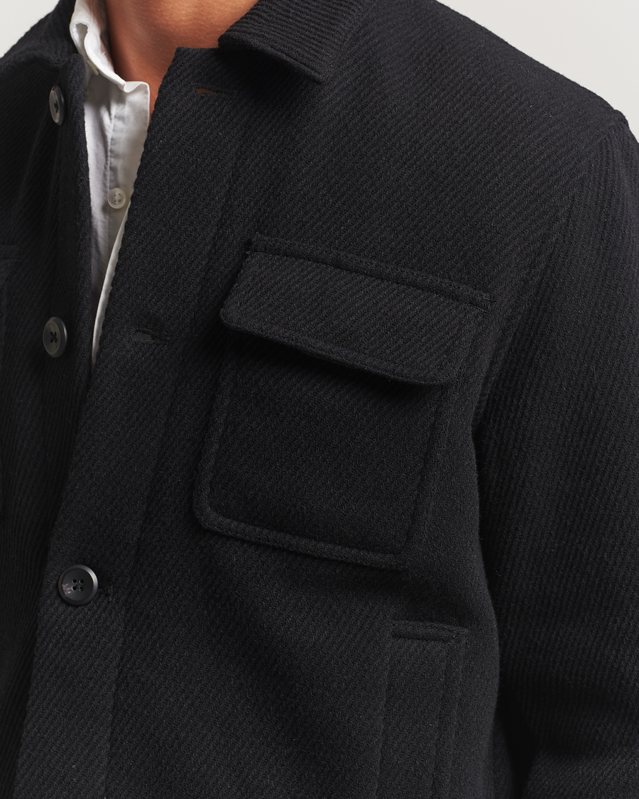Men | Coats & Jackets | LES DEUX | Nash Twill Wool Jacket Black