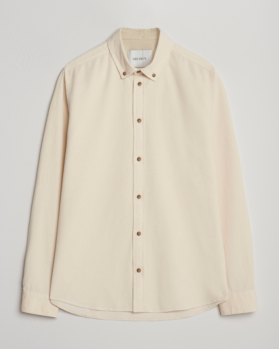 Men | Shirts | LES DEUX | Konrad Pinwale Corduroy Shirt Ivory