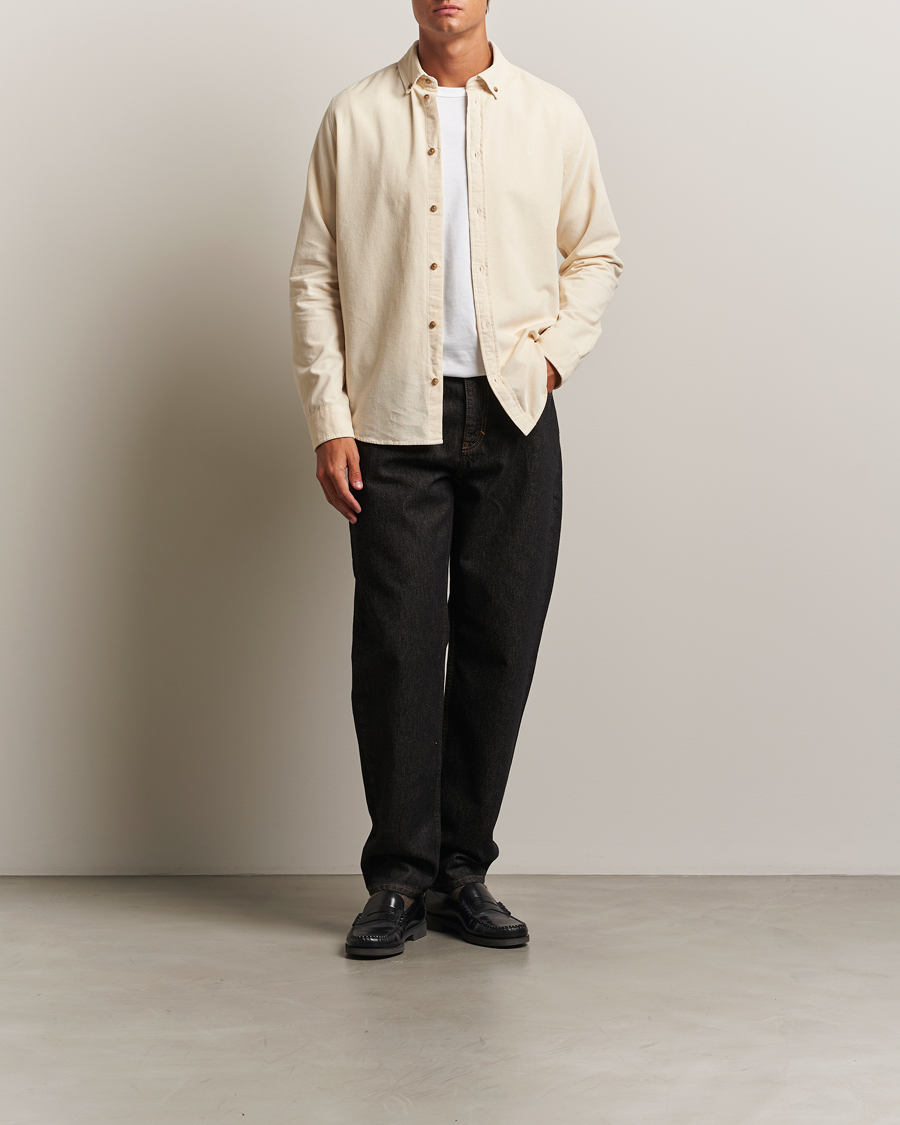 Men | Shirts | LES DEUX | Konrad Pinwale Corduroy Shirt Ivory