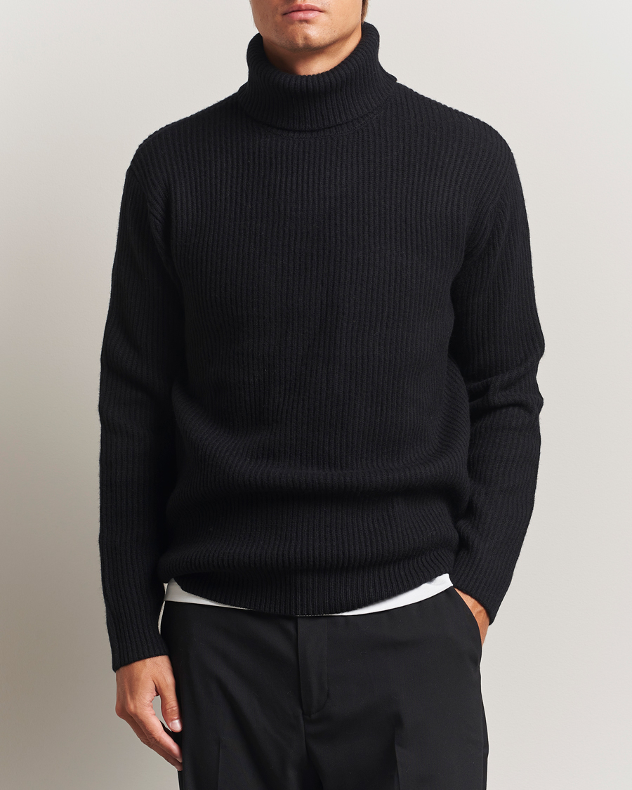 STONE  TURTLENECK KNIT BLACK Mサイズ STONE ISLAND Ribbed Virgin Wool Turtleneck Knit Sweater | XXL