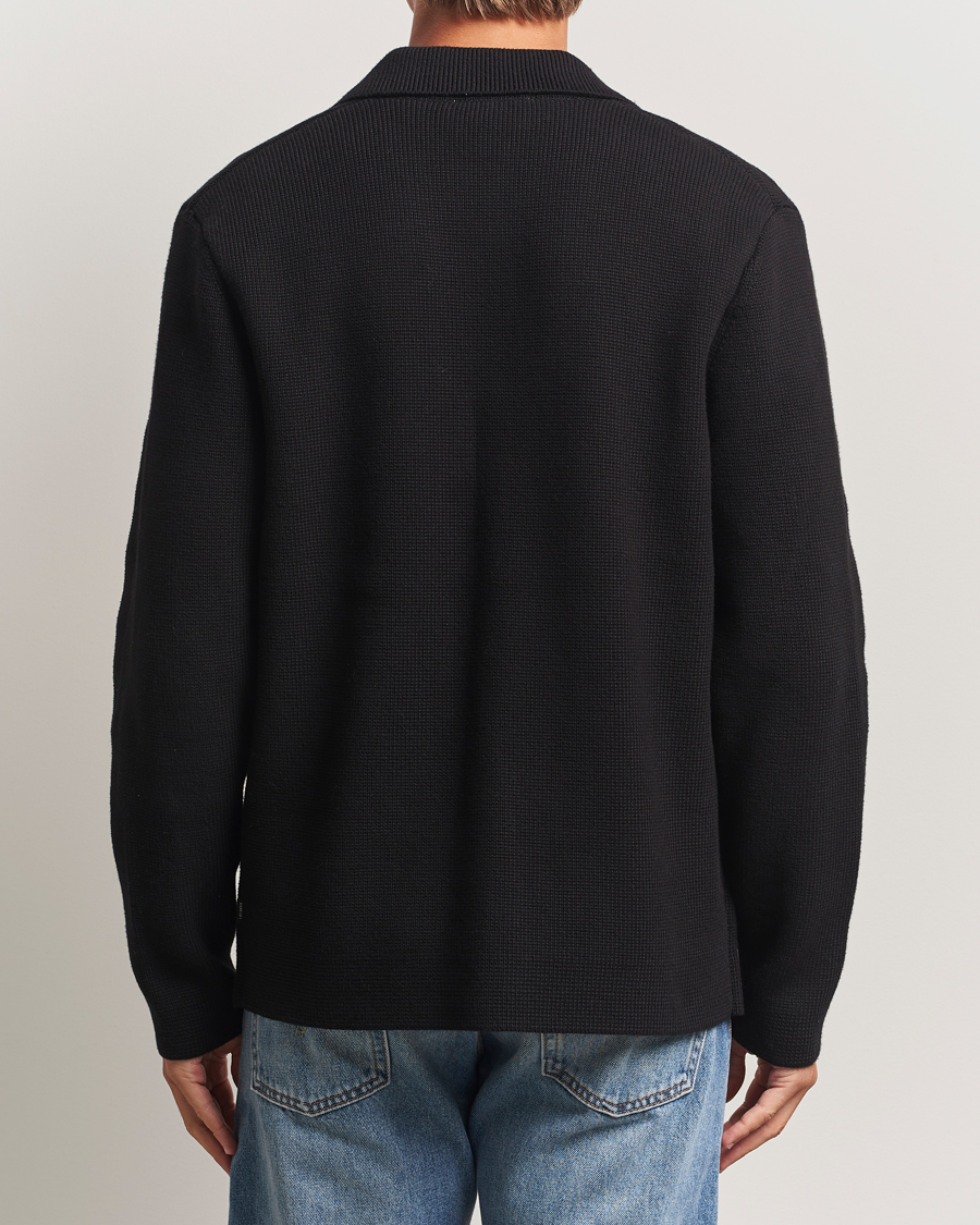 Men | Sweaters & Knitwear | LES DEUX | Fisher Cotton Milano Knitted Overshirt Black