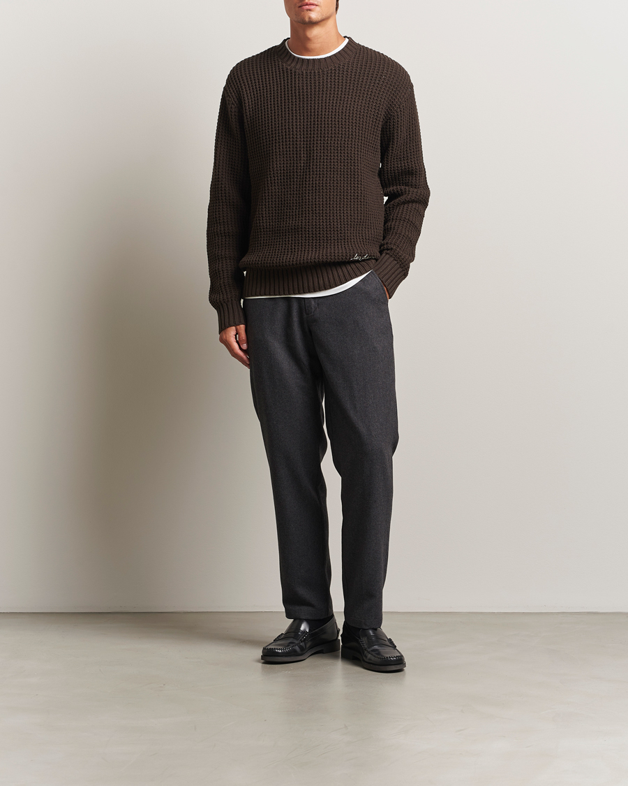 Men | Sweaters & Knitwear | LES DEUX | Alvin Cotton Waffle Crewneck Delicioso