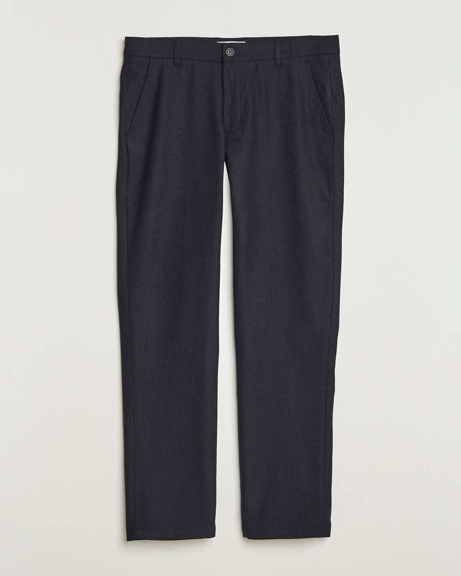 Men | Trousers | LES DEUX | Como Reg Wool Pants Dark Navy