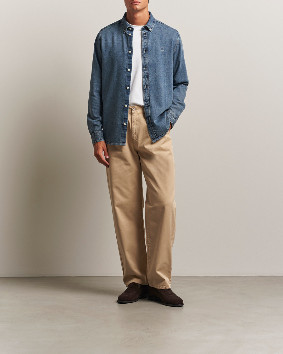Men | Trousers | LES DEUX | Romeo Pleated Chino Pants Irish Cream
