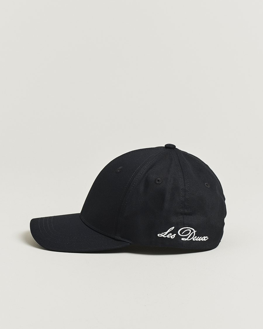 Men | Les Deux Crew Organic Baseball Cap Black | LES DEUX | Crew Organic Baseball Cap Black