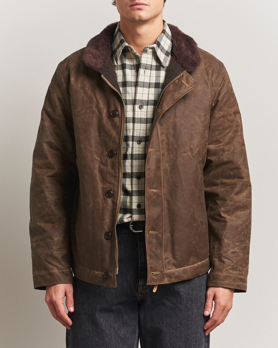 Men | Coats & Jackets | Manifattura Ceccarelli | Deck Jacket Dark Tan