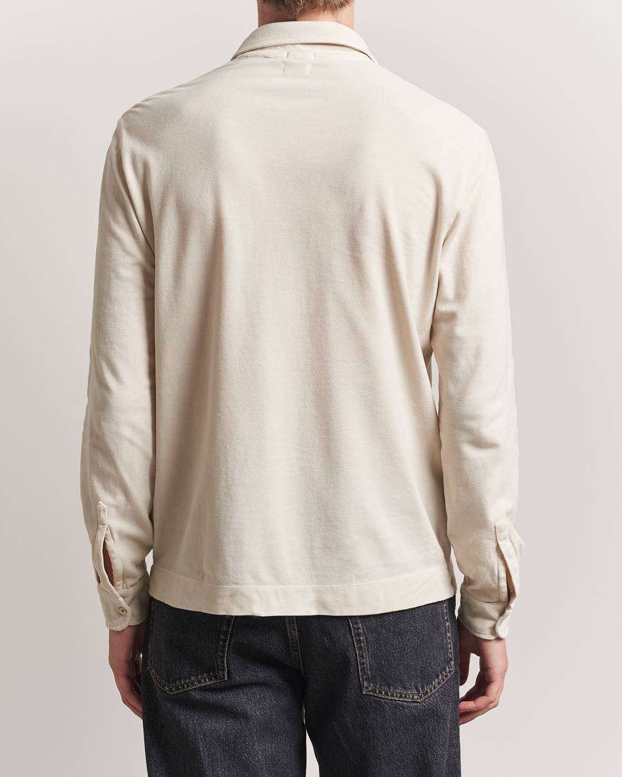 Men | Polo Shirts | Massimo Alba | Ischia Cotton/Cashmere Long Sleeve Polo Off White