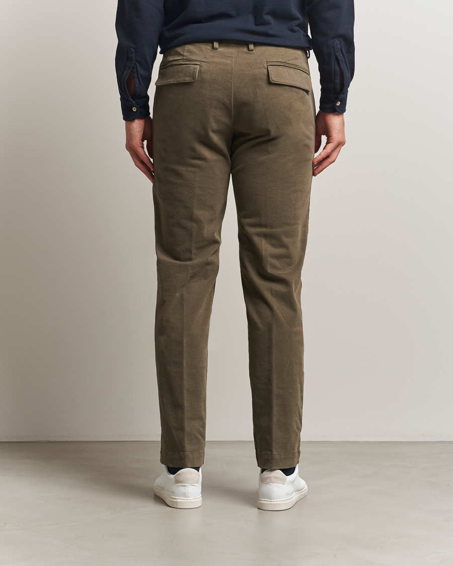 Men | Trousers | Massimo Alba | Ionio Pleated Moleskine Trousers Military
