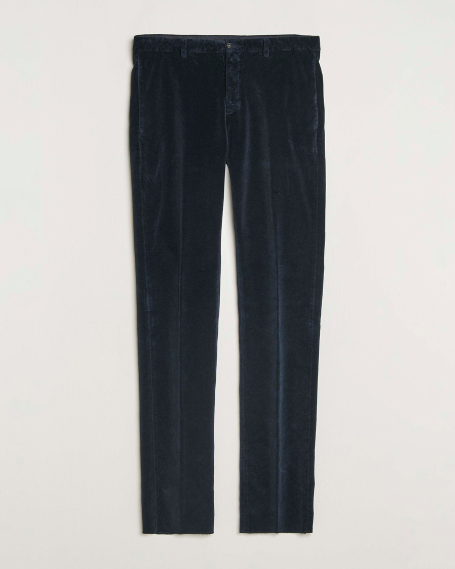 Men | Trousers | Massimo Alba | Mauko Velvet Trousers Navy