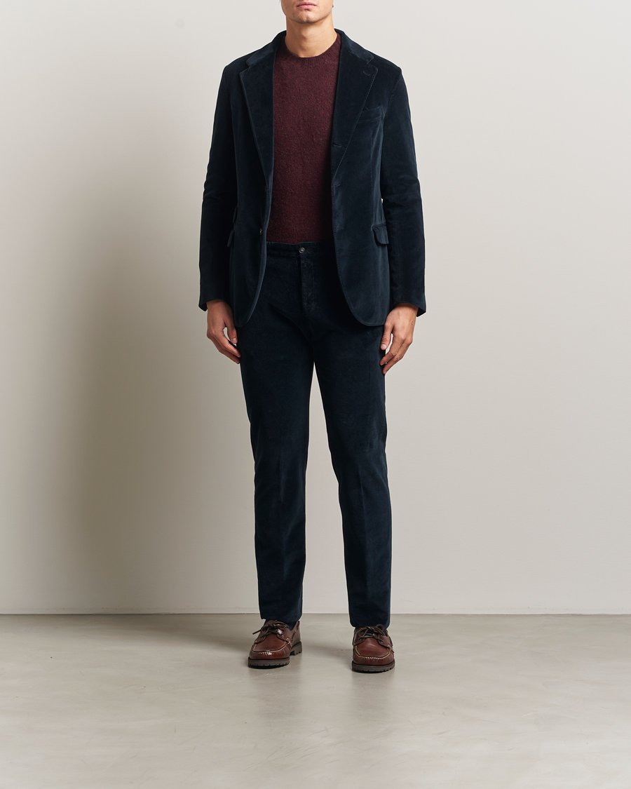 Men | Trousers | Massimo Alba | Mauko Velvet Trousers Navy