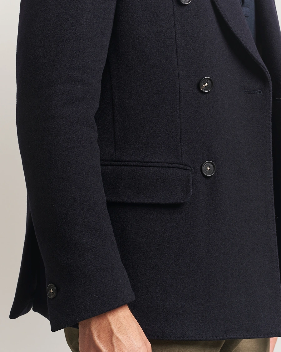 Men | Coats & Jackets | Massimo Alba | Cashmere Peacoat Navy