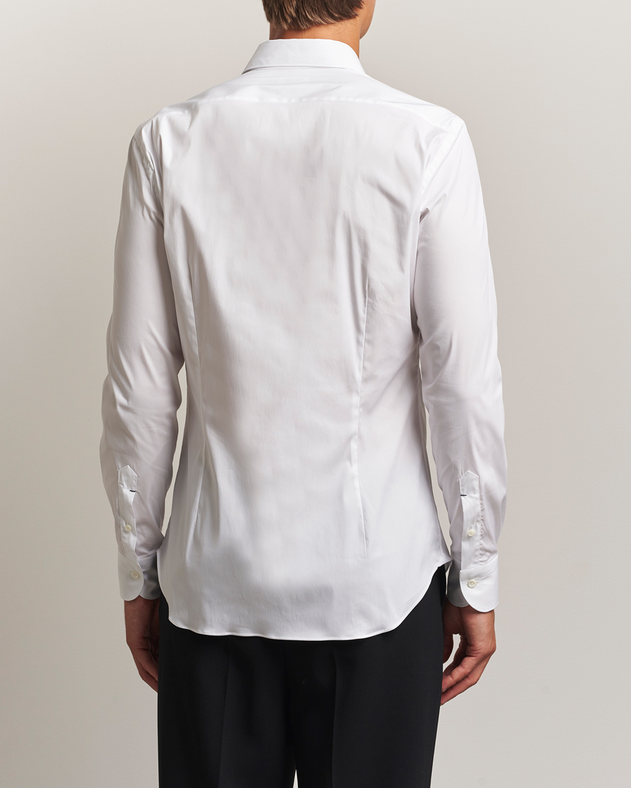 Men | Shirts | Mazzarelli | Soft Cotton/Stretch Cut Away Shirt White