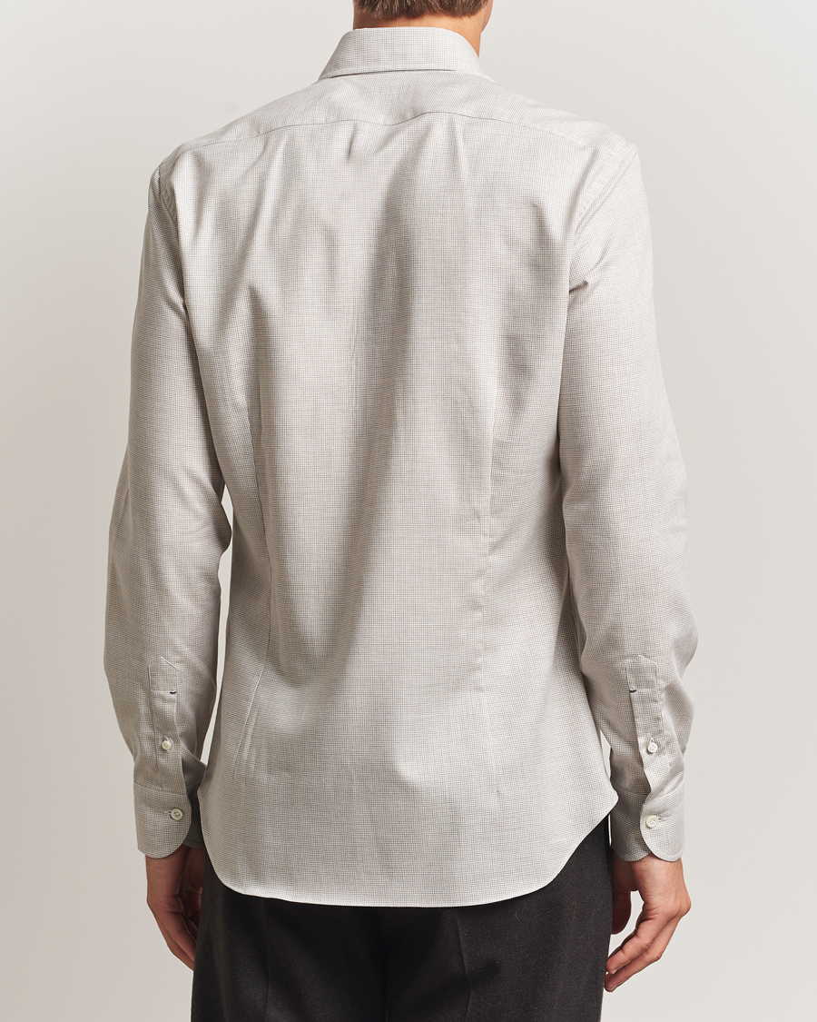Men | Shirts | Mazzarelli | Soft Flannel Button Down Shirt Beige