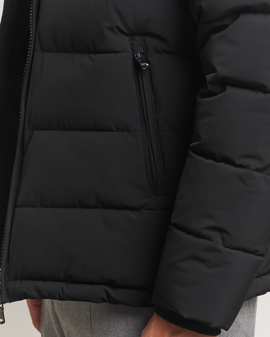 Men | Coats & Jackets | Oscar Jacobson | Hooded Puffer Jacket Black