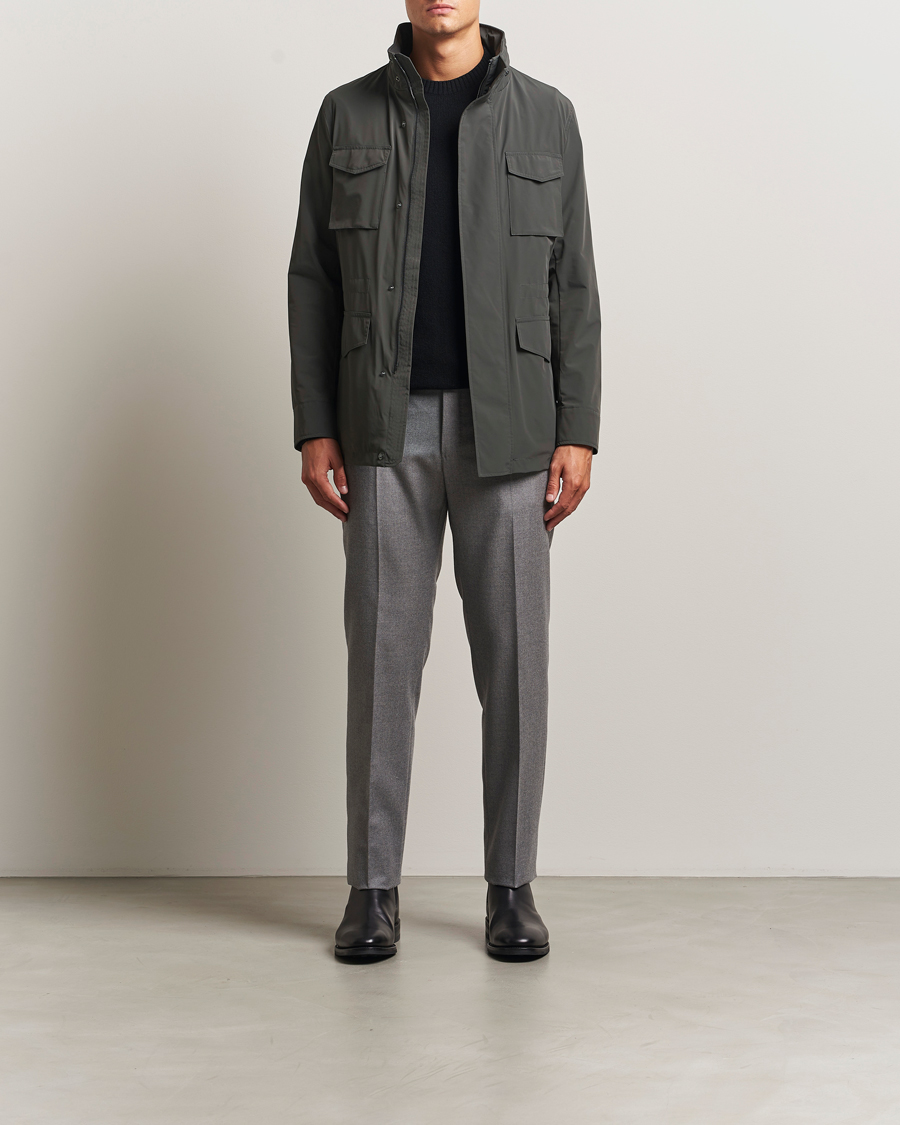 Oscar Jacobson M65 Nylon Field Jacket Olive at CareOfCarl.com