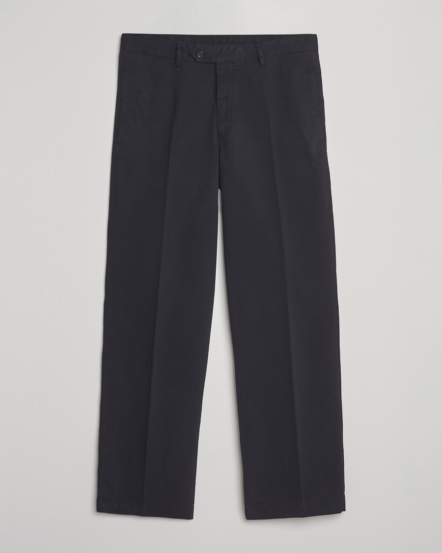 Men | Trousers | Oscar Jacobson | Tanker Cotton Trousers Navy
