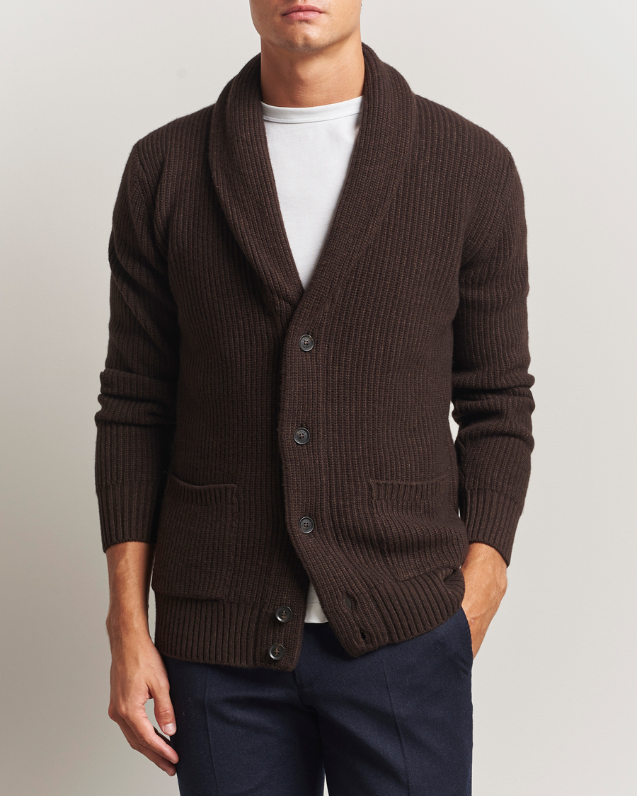 John Smedley Petworth Extra Fine Merino Cardigan Faulkner Brown at
