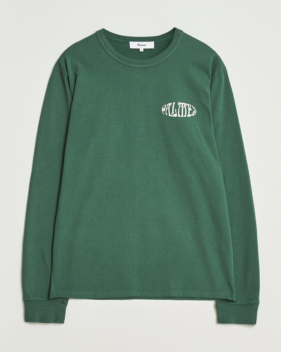 Men | T-Shirts | Palmes | Angels Long Sleeve T-Shirt Dark Green