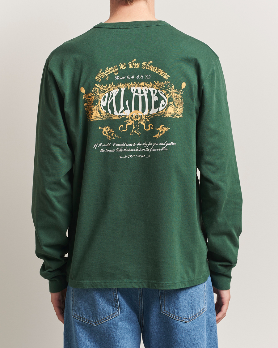 Men | T-Shirts | Palmes | Angels Long Sleeve T-Shirt Dark Green
