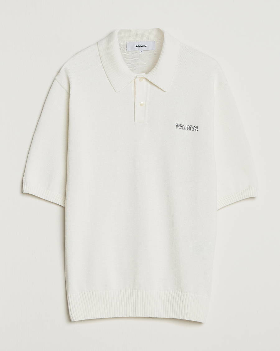 Men | Polo Shirts | Palmes | Cotton Knit Polo Off White