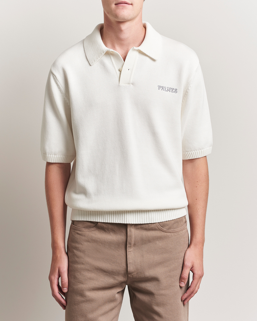 Men | Polo Shirts | Palmes | Cotton Knit Polo Off White