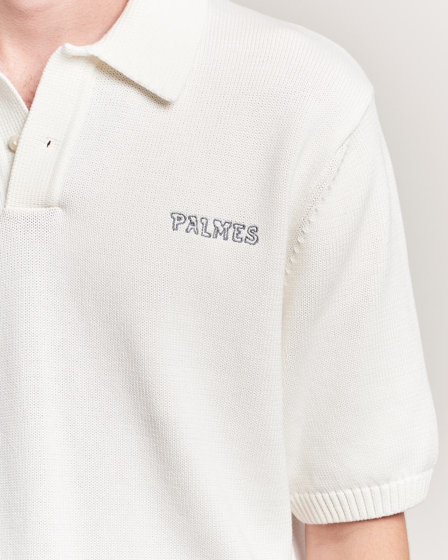 Men | Polo Shirts | Palmes | Cotton Knit Polo Off White
