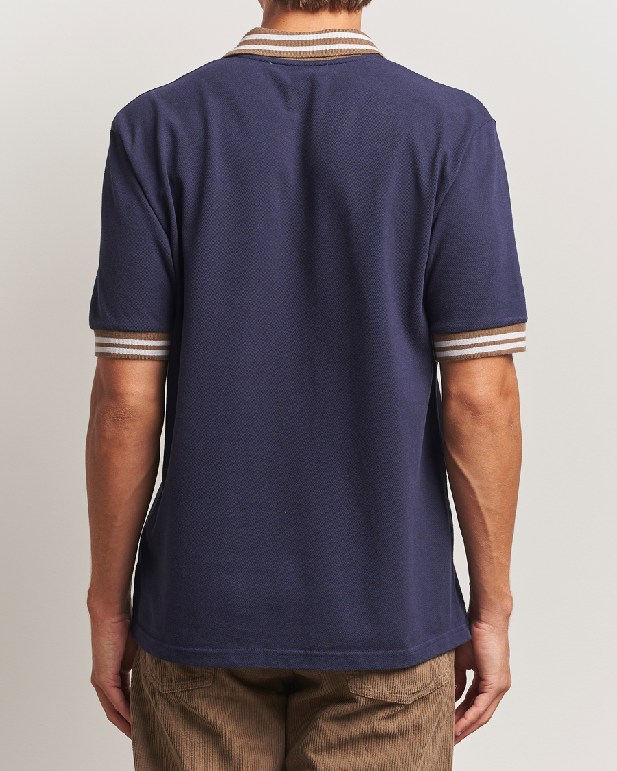Men | Polo Shirts | Palmes | Oval Pique Polo Dark Blue