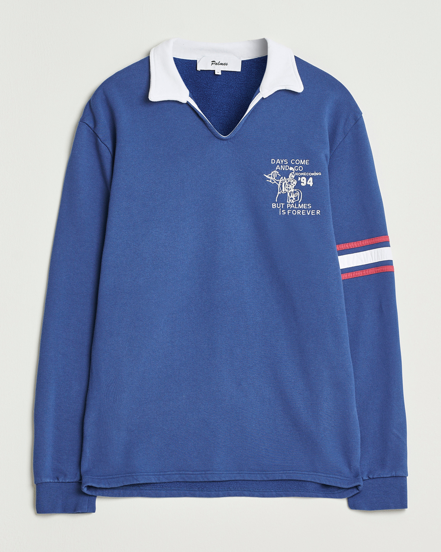 Men | Sweaters & Knitwear | Palmes | Forever Open Rugby Shirt Dark Blue