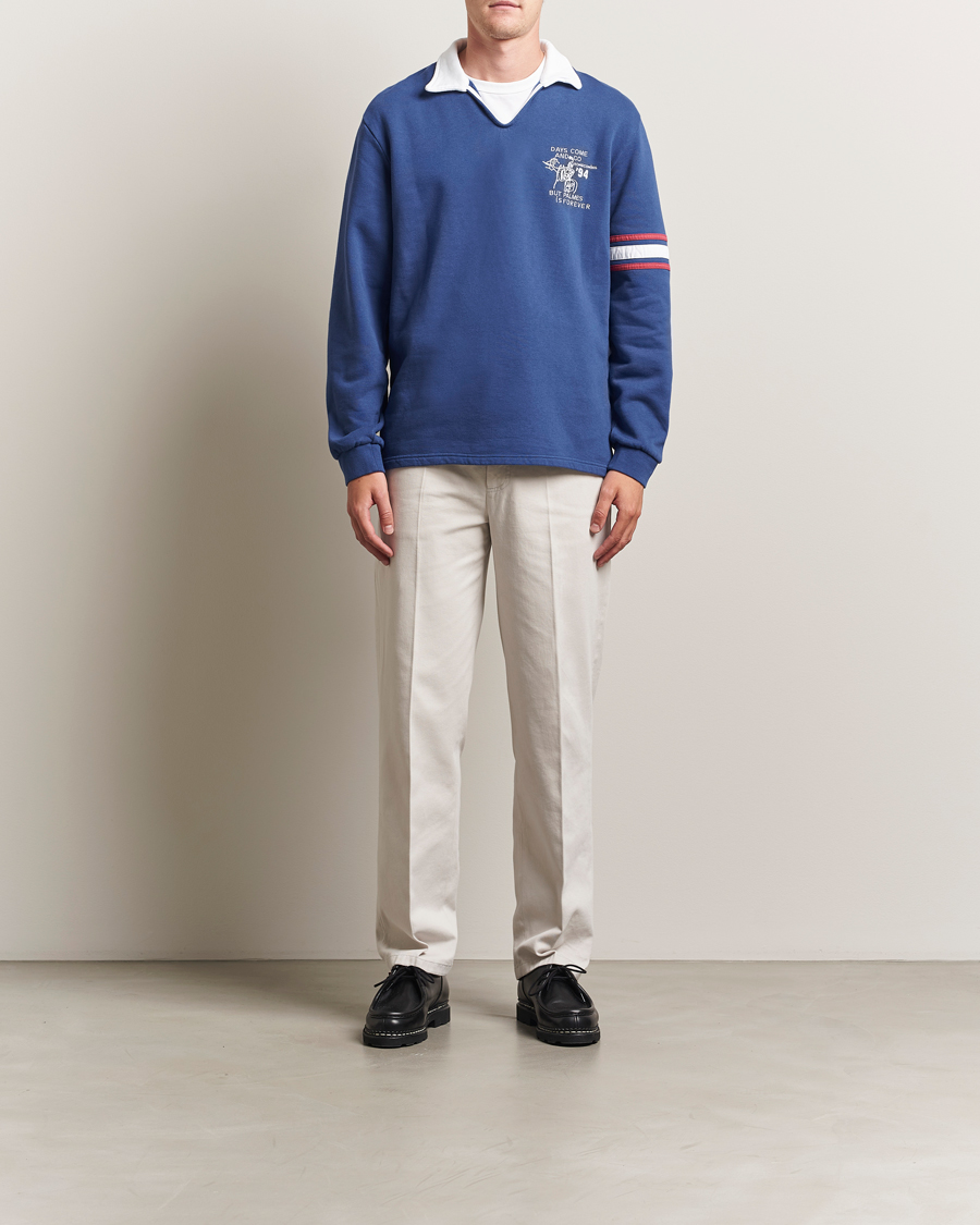 Men | Sweaters & Knitwear | Palmes | Forever Open Rugby Shirt Dark Blue