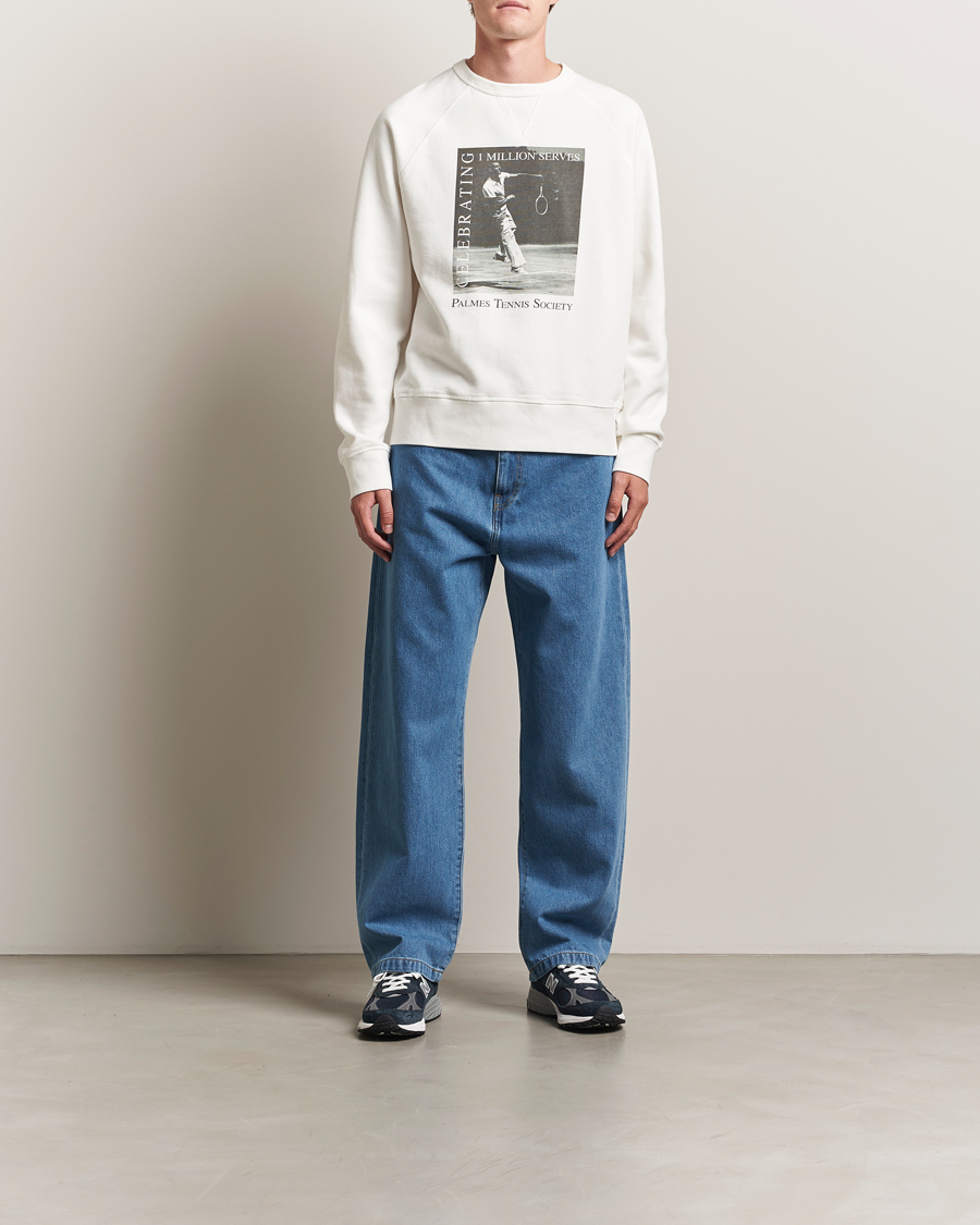 Men | Sweaters & Knitwear | Palmes | Raglan Sweatshirt White