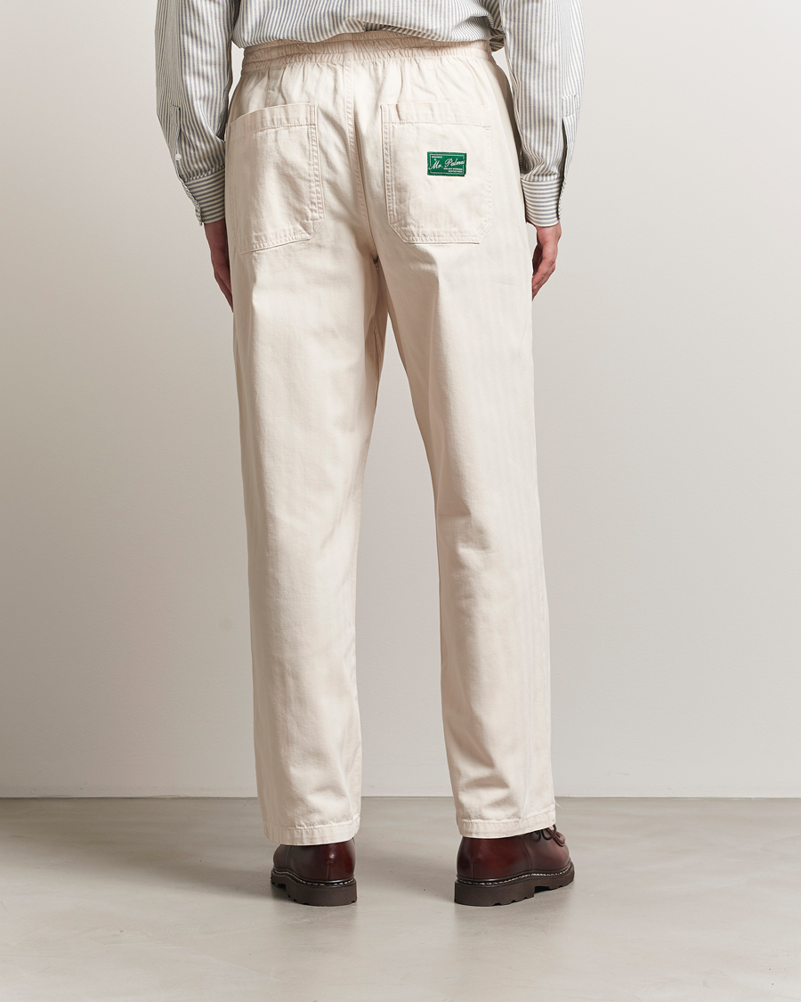 Men | Trousers | Palmes | Lucien Herringbone Cotton Trousers White Sand