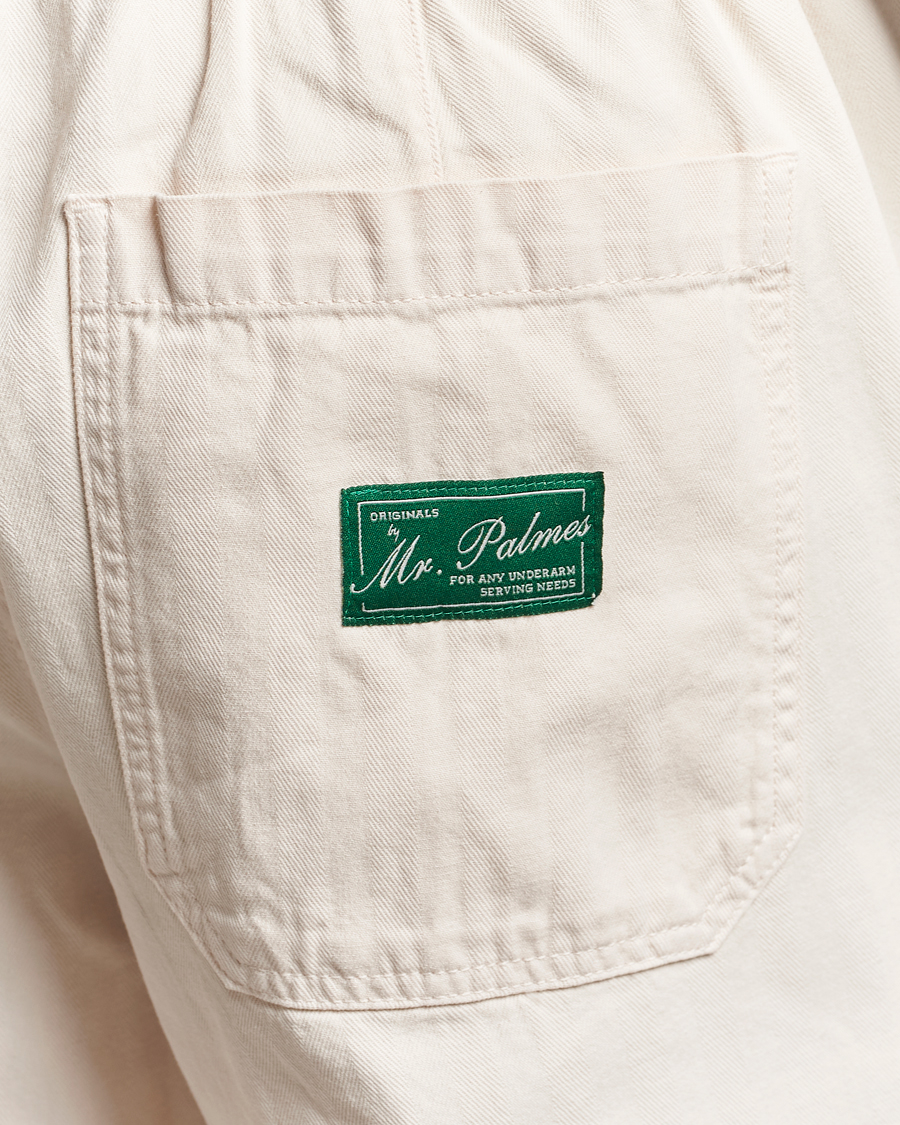 Men | Trousers | Palmes | Lucien Herringbone Cotton Trousers White Sand