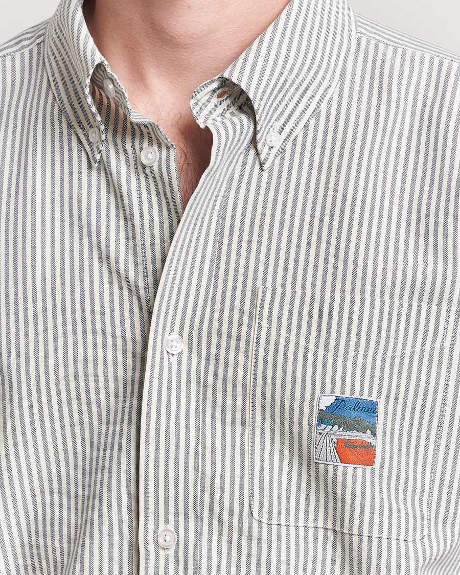 Men | Shirts | Palmes | Deuce Oxford Shirt Light Blue Stripe