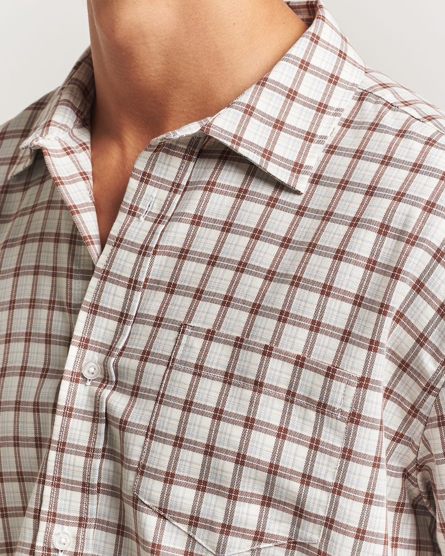 Men | Shirts | Palmes | Cotton/Merino Shirt White/Brown